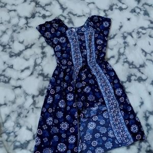 Blue Romper With train